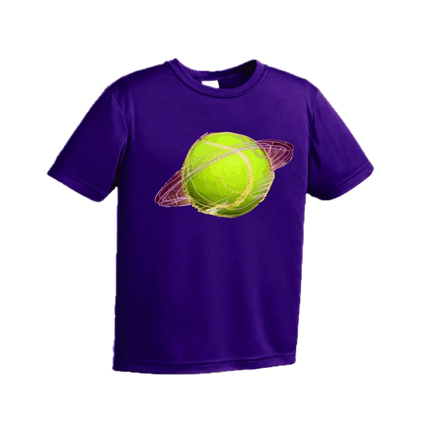 Galactic Tennis | Youth Short Sleeve Tennis Performance T-Shirts | 100% Polyester