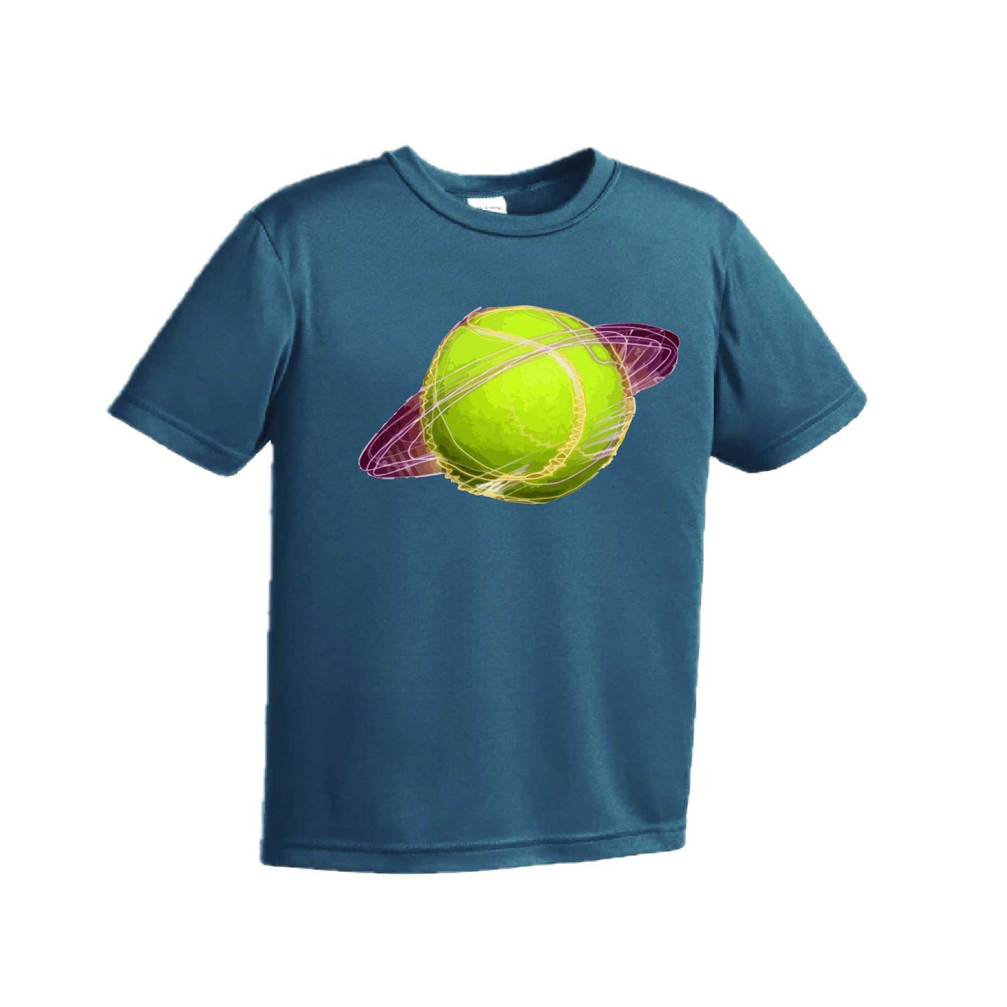 Galactic Tennis | Youth Short Sleeve Tennis Performance T-Shirts | 100% Polyester