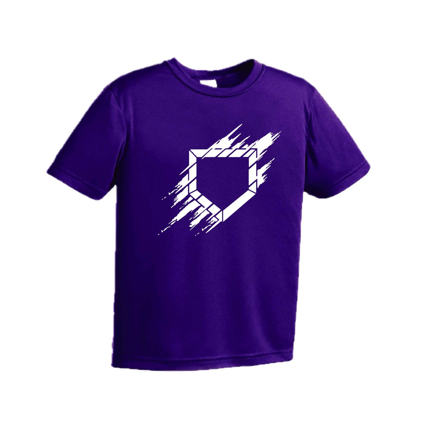 Home Plate | Youth Short Sleeve Baseball Performance T-Shirts | 100% Polyester
