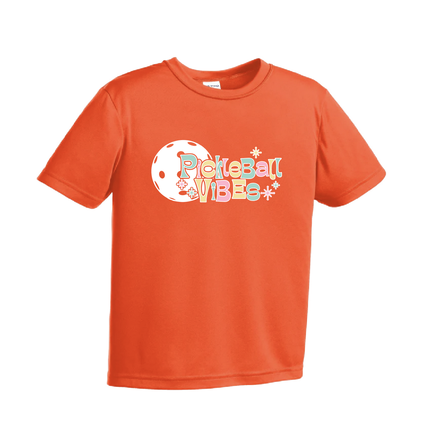 Pickleball Vibes | Youth Short Sleeve Pickleball Shirts | 100% Polyester