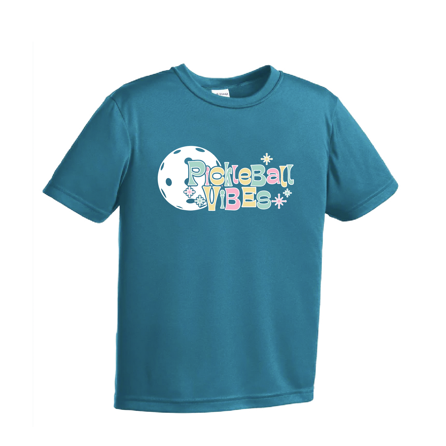 Pickleball Vibes | Youth Short Sleeve Pickleball Shirts | 100% Polyester