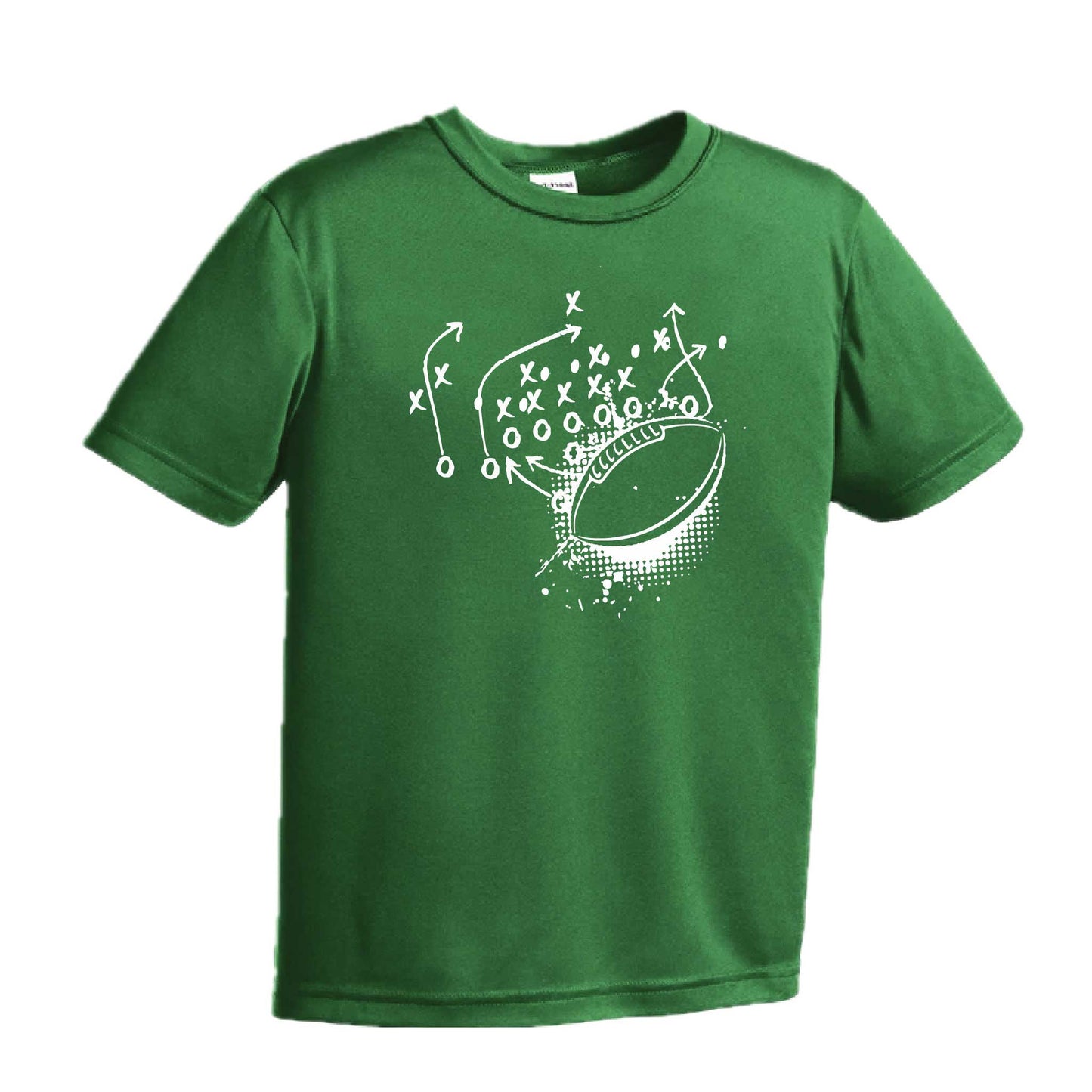 Football Playbook | Youth Short Sleeve Football T-Shirts | 100% Polyester