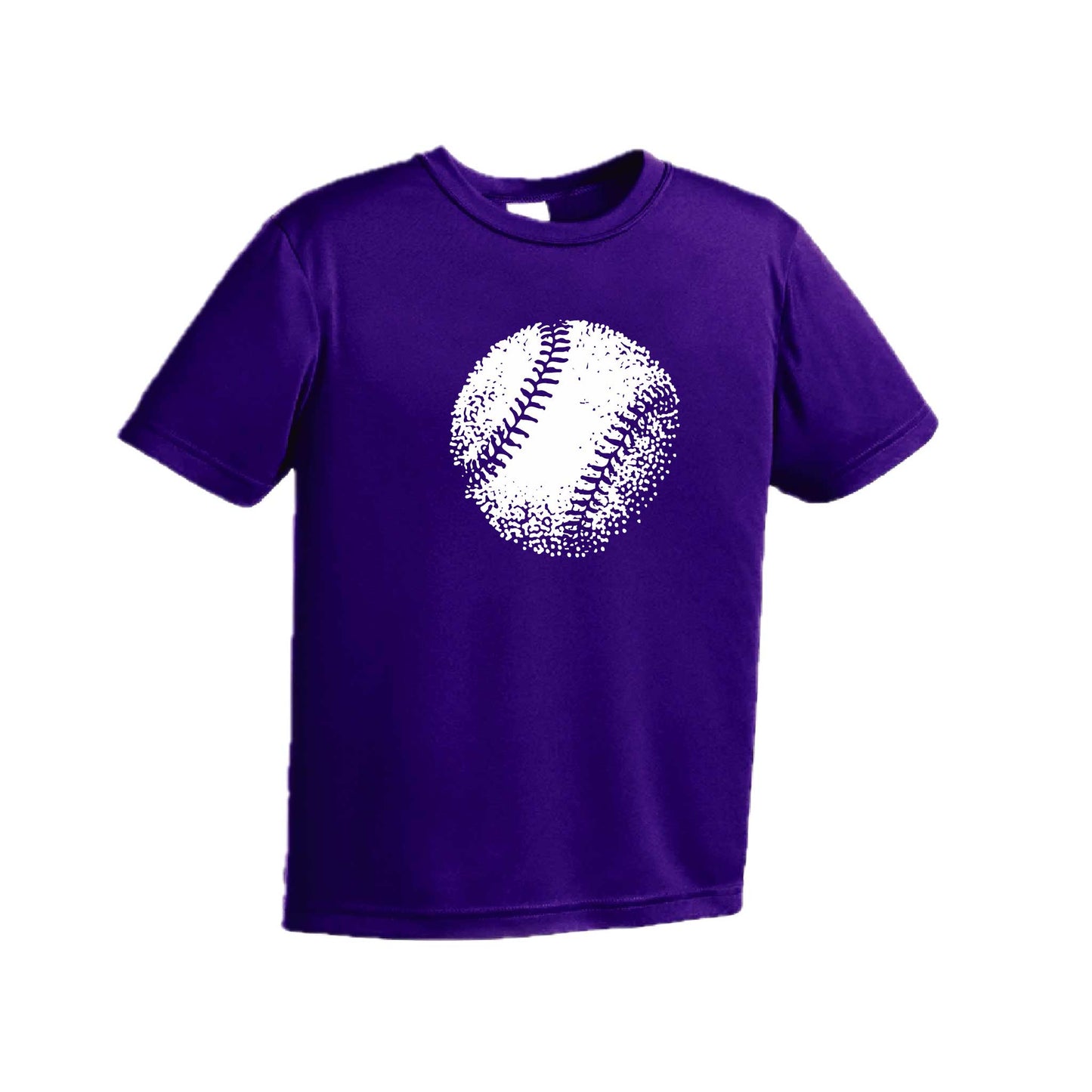 Retro Baseball | Youth Short Sleeve Baseball Performance T-Shirts | 100% Polyester