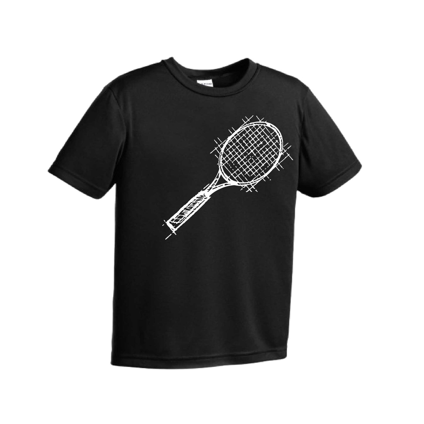 Retro Tennis | Youth Short Sleeve Tennis Performance T-Shirts | 100% Polyester