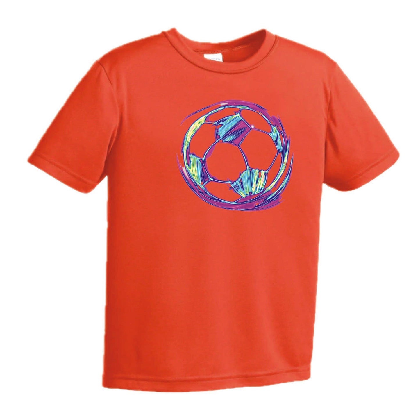 Galactic Soccer Ball | Youth Short Sleeve Soccer T-Shirts | 100% Polyester