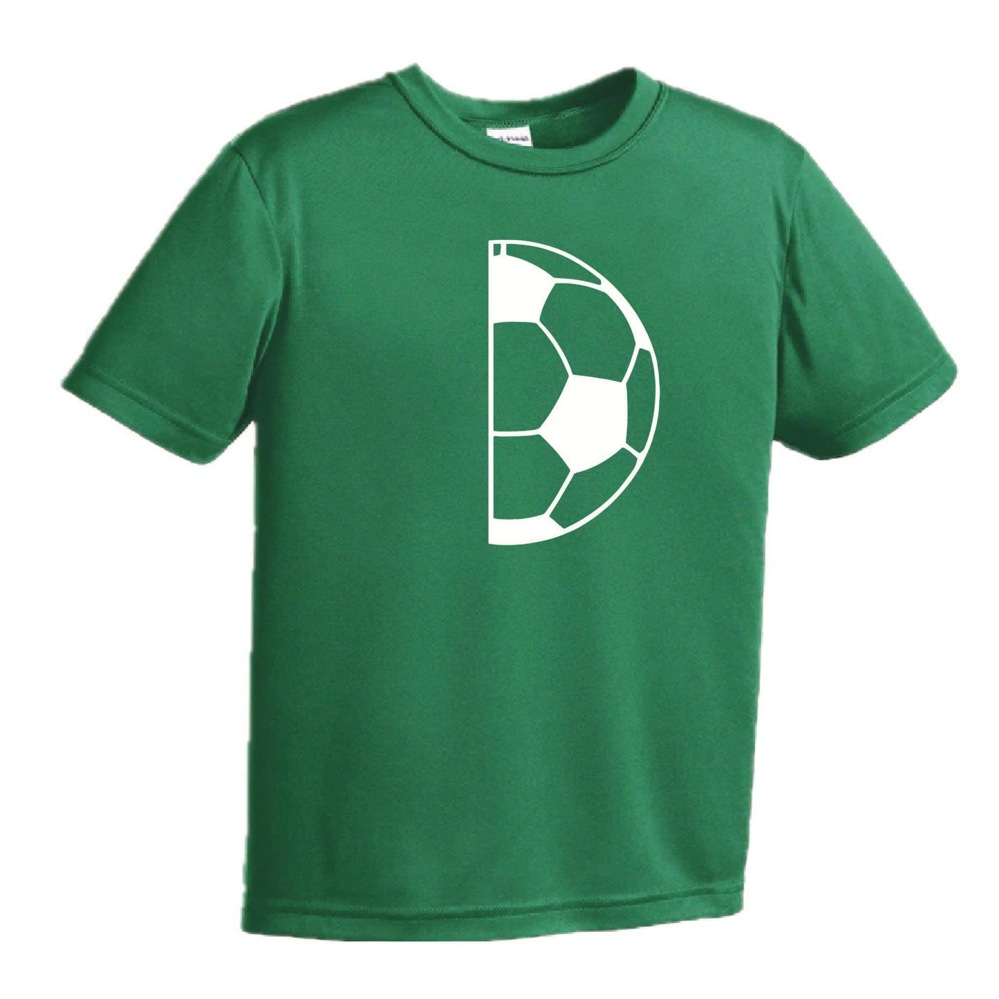 Half Soccer Ball | Youth Short Sleeve Soccer T-Shirts | 100% Polyester