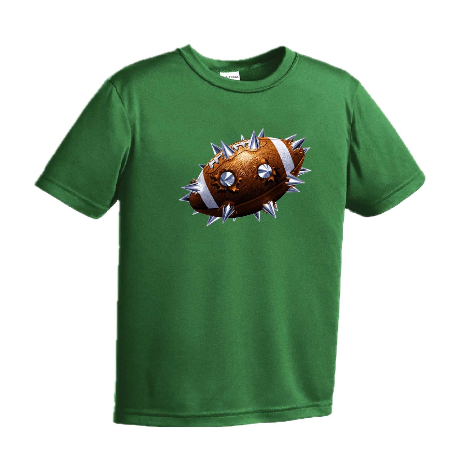 Spiked Football | Youth Short Sleeve Football T-Shirts | 100% Polyester