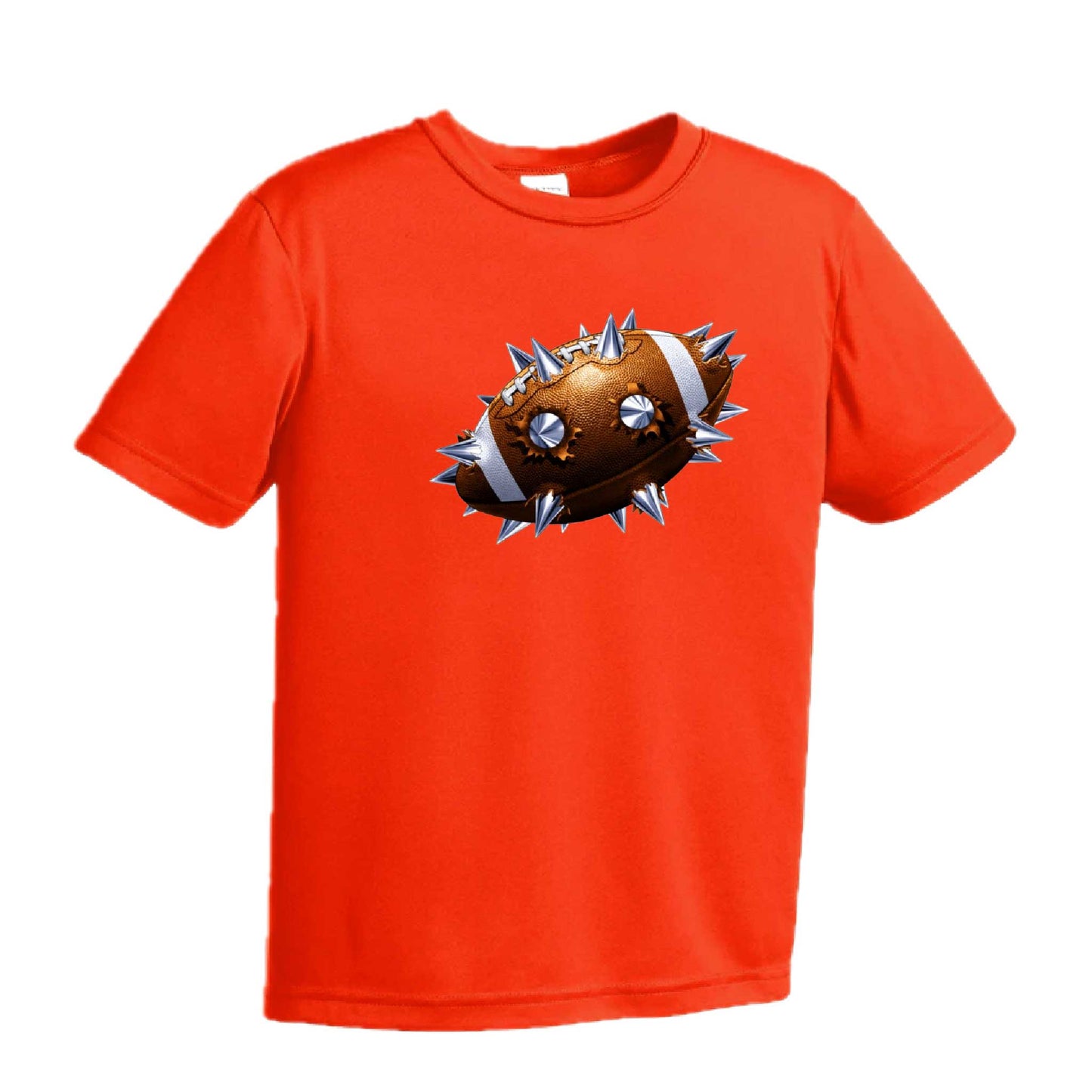 Spiked Football | Youth Short Sleeve Football T-Shirts | 100% Polyester