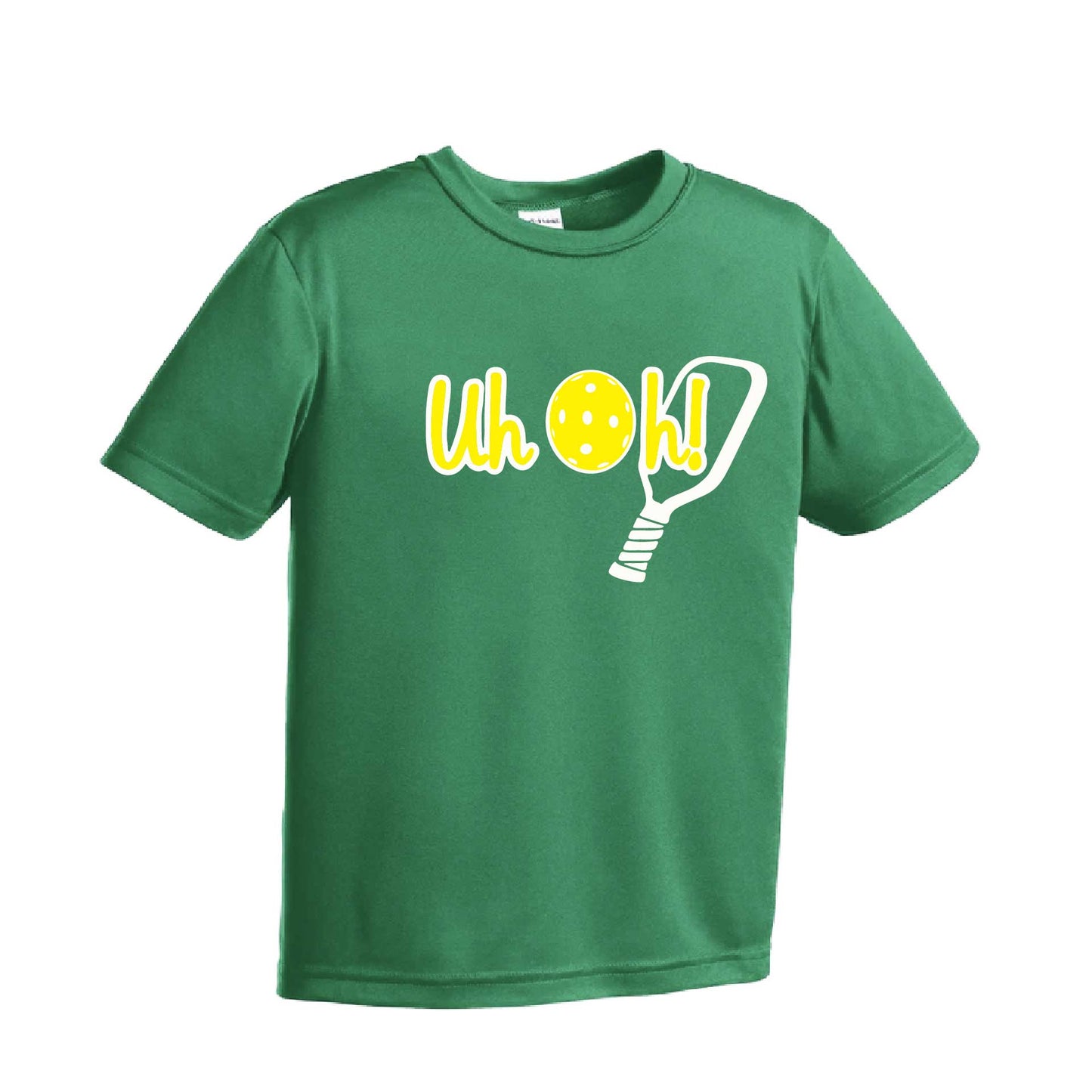 Uh Oh! | Youth Short Sleeve Pickleball Performance T-Shirts | 100% Polyester