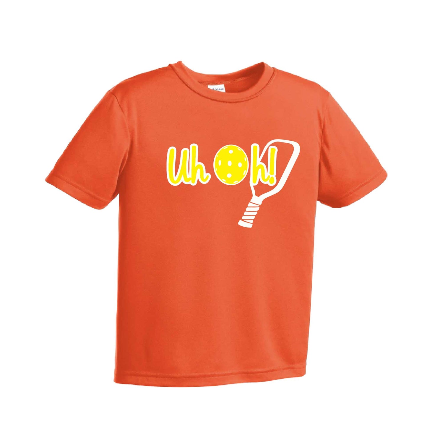 Uh Oh! | Youth Short Sleeve Pickleball Performance T-Shirts | 100% Polyester