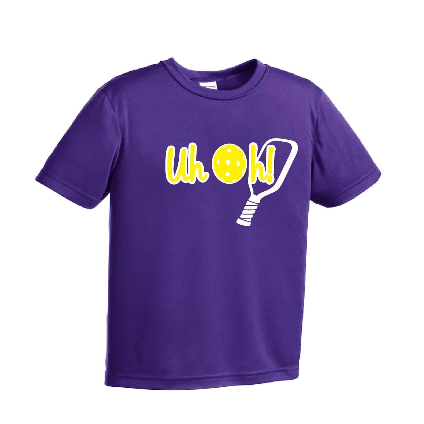 Uh Oh! | Youth Short Sleeve Pickleball Performance T-Shirts | 100% Polyester