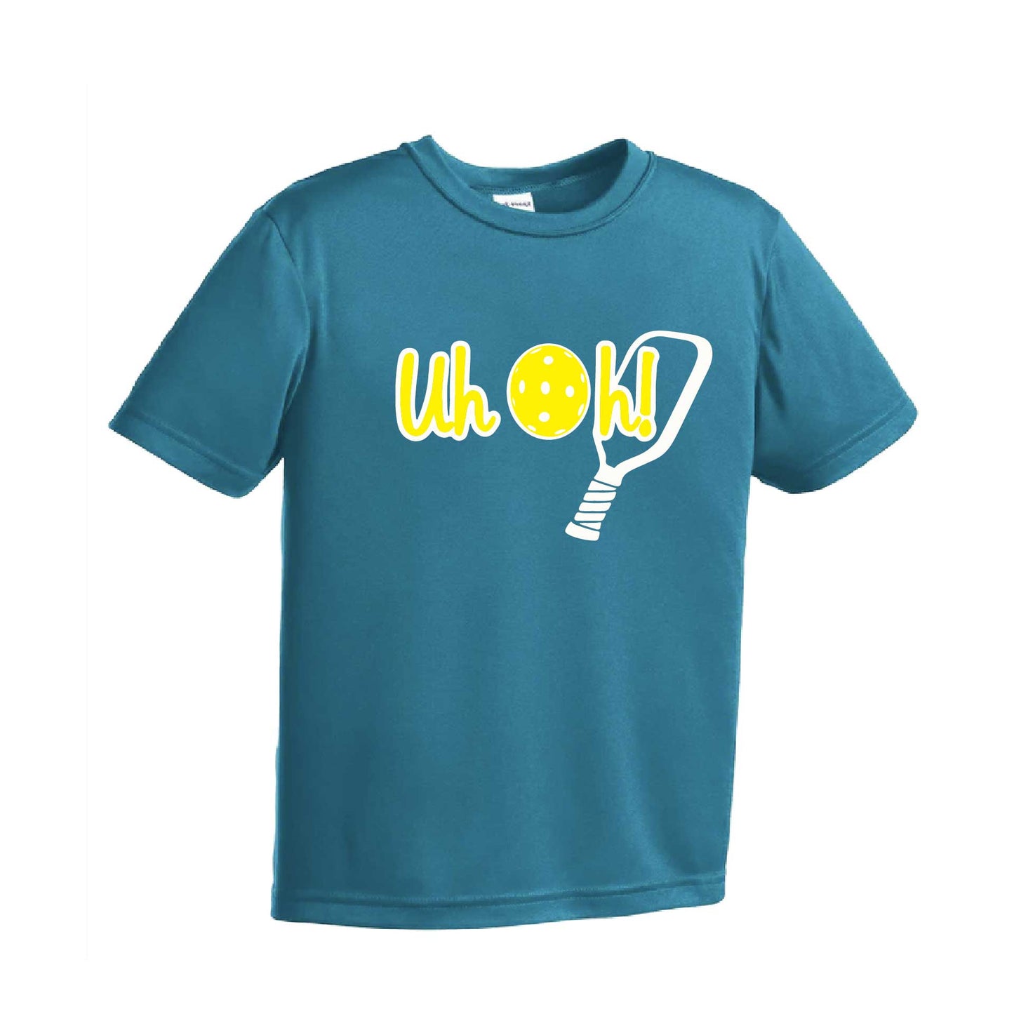 Uh Oh! | Youth Short Sleeve Pickleball Performance T-Shirts | 100% Polyester