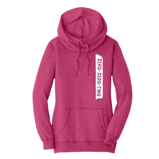 Zero Zero Two (Customizable) | Women’s Cowl-Neck Hoodie Pickleball Sweatshirt | 55% Cotton 45% Poly Fleece