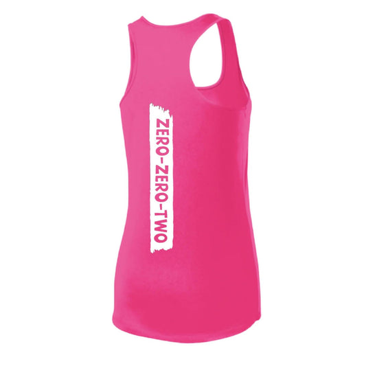 Zero Zero Two With Pickleballs (Customizable) | Women's Racerback Pickleball Tank | 100% Polyester