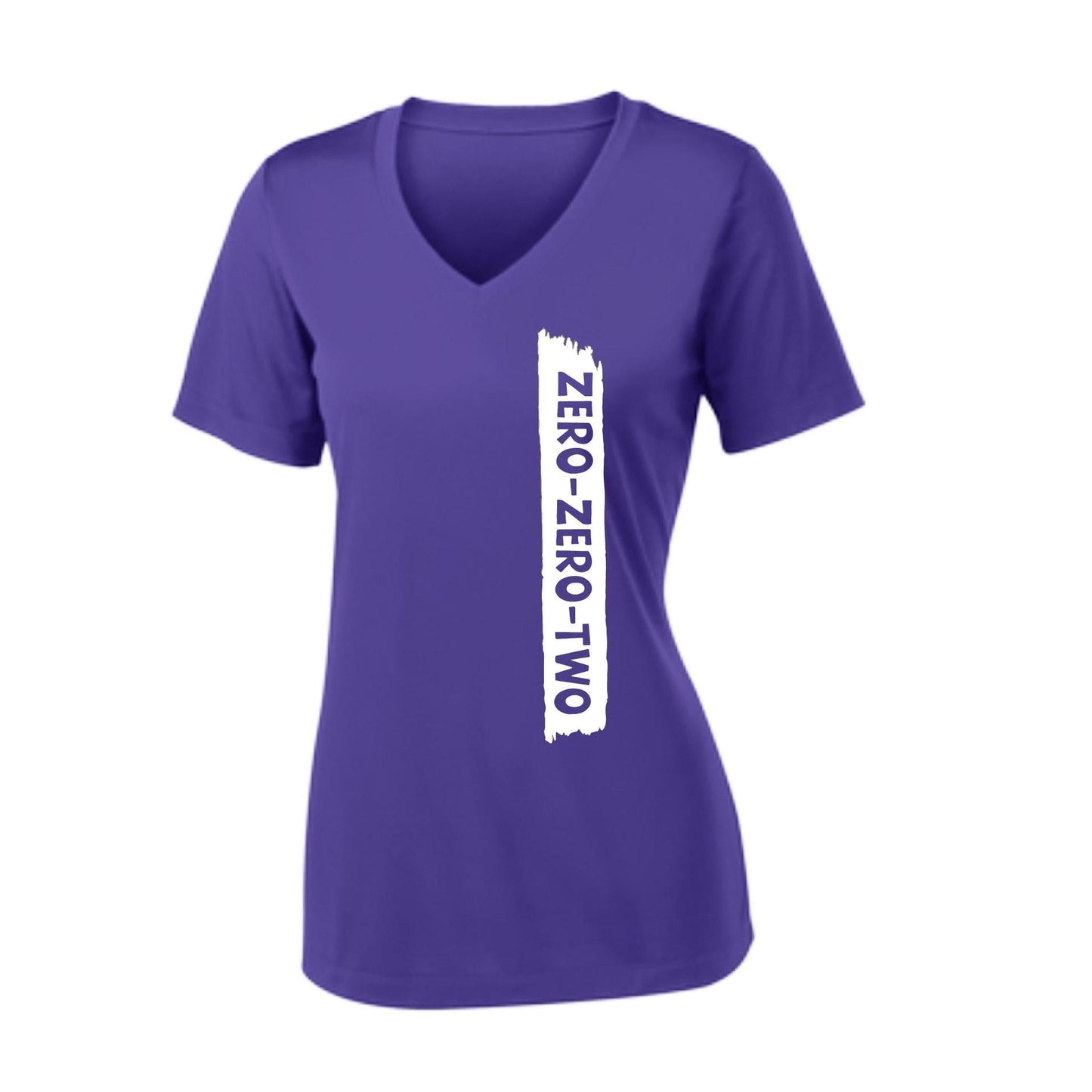 Zero Zero Two With Pickleballs (Customizable) | Women's Short Sleeve V-Neck Performance T-Shirt | 100% Polyester