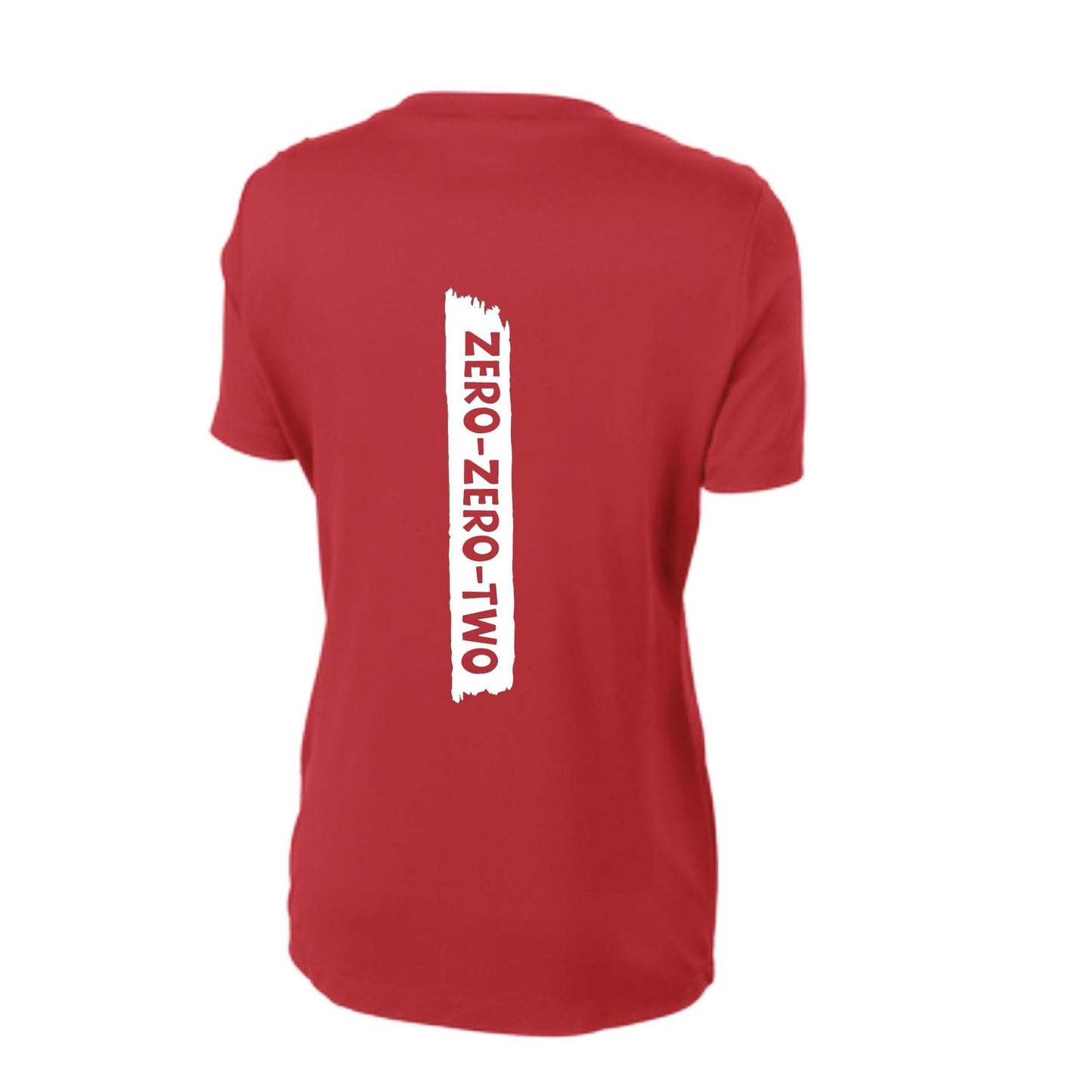 Zero Zero Two With Pickleballs (Customizable) | Women's Short Sleeve V-Neck Performance T-Shirt | 100% Polyester