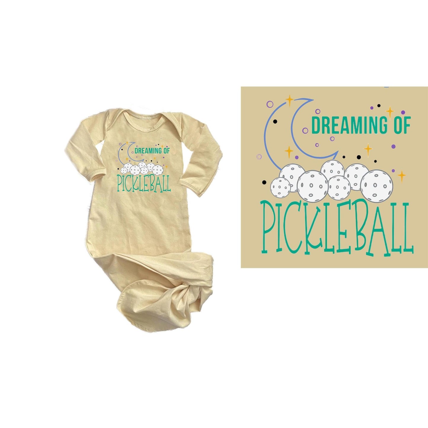 Dreaming Of Pickleball | Baby Knotted Sleeper