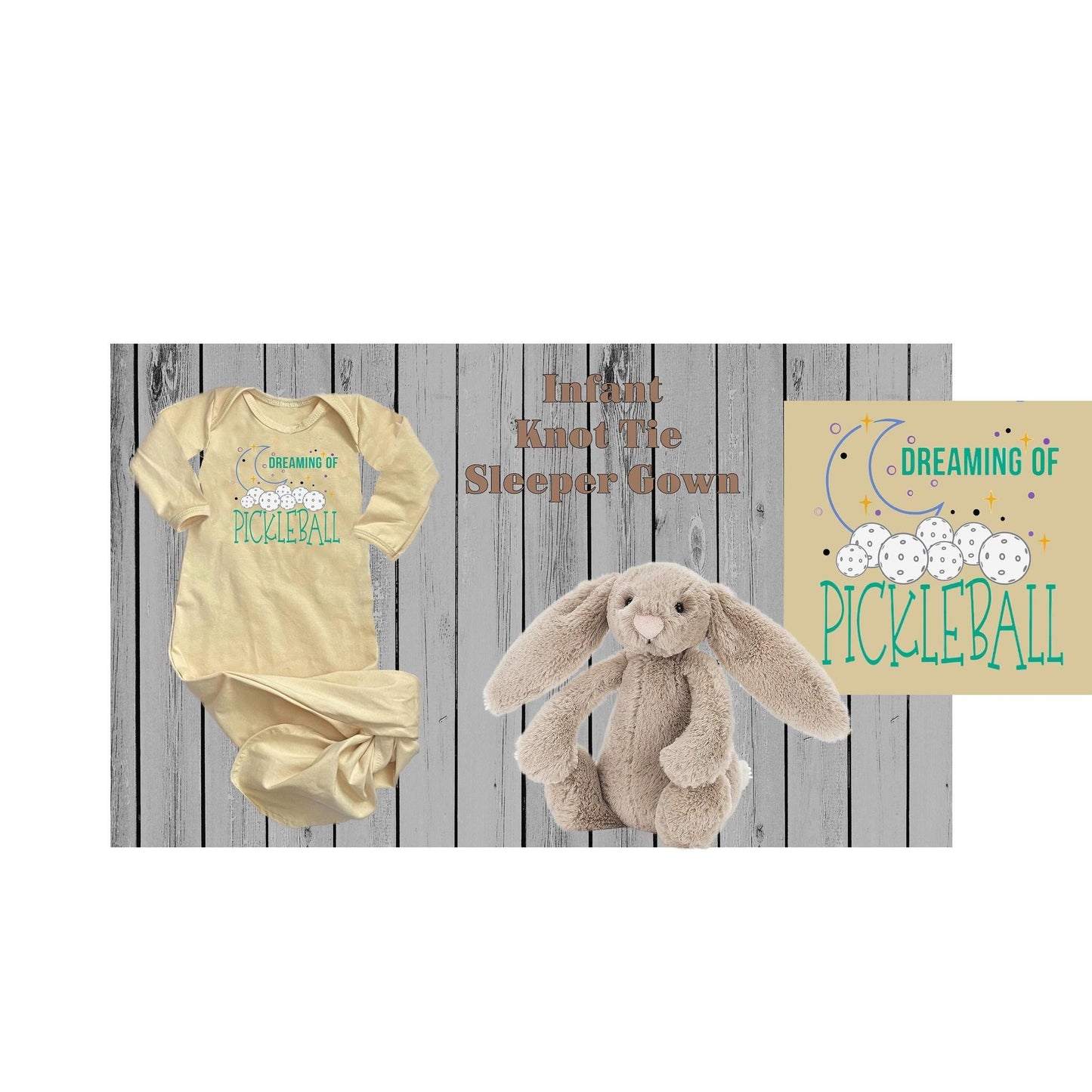 Dreaming Of Pickleball | Baby Knotted Sleeper