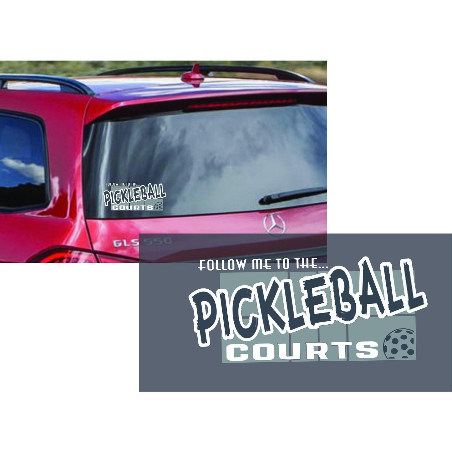 Follow Me To The Pickleball Courts | Pickleball Car Decal And Pickleball Sticker
