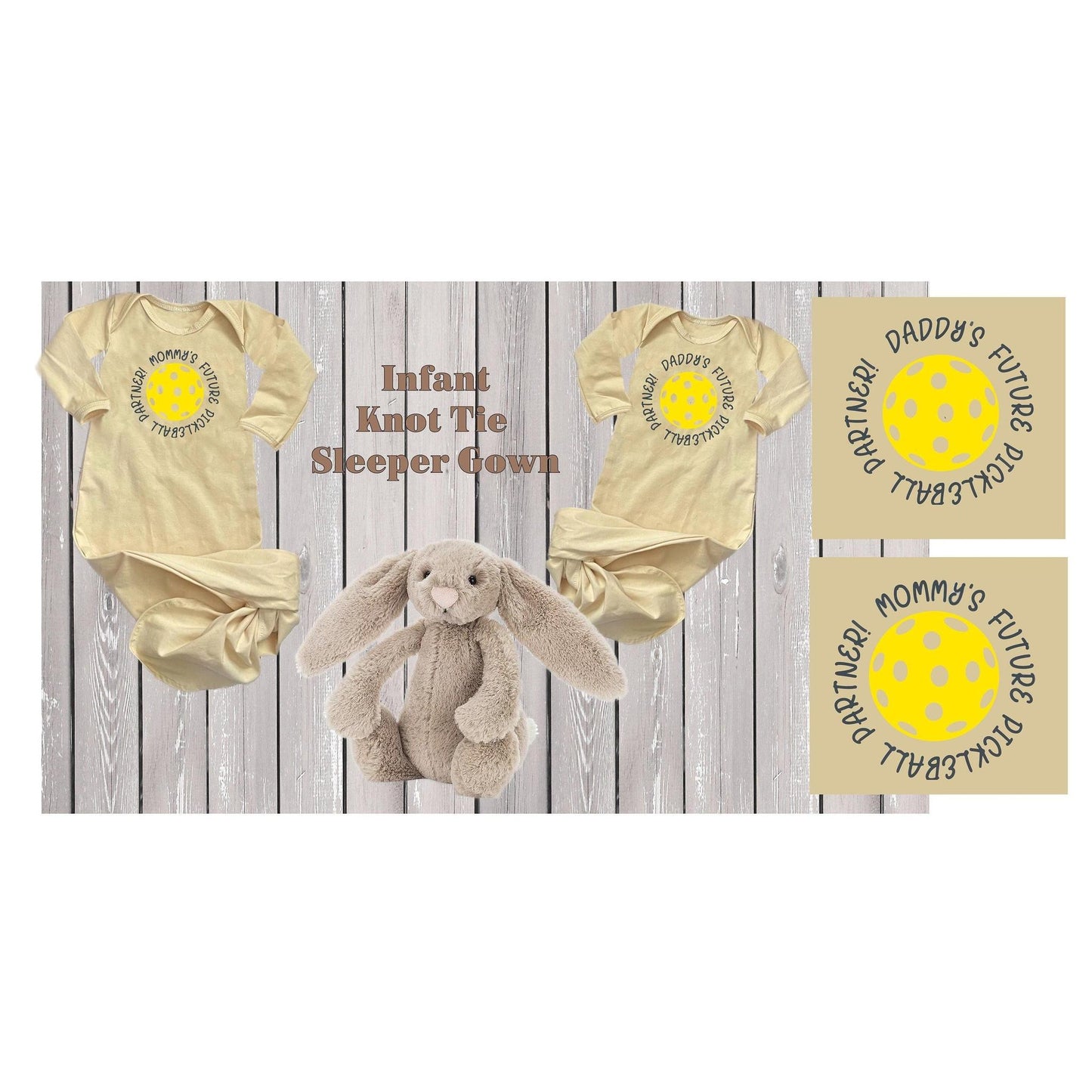Future Mommy Or Daddy Pickleball Partner | Infant Knotted Sleeper