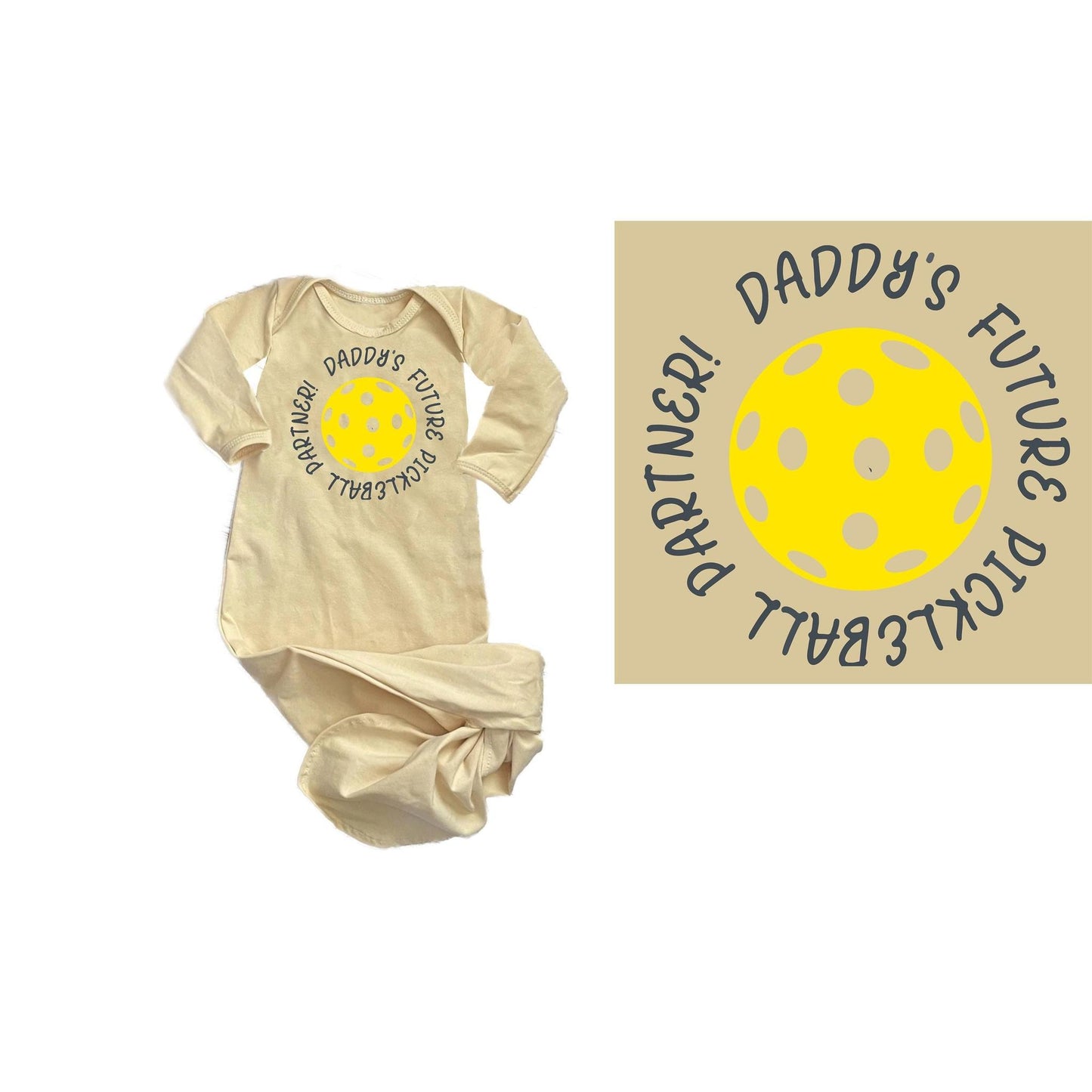 Future Mommy Or Daddy Pickleball Partner | Infant Knotted Sleeper