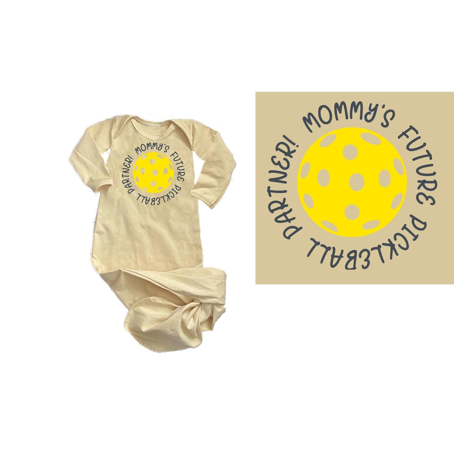 Future Mommy Or Daddy Pickleball Partner | Infant Knotted Sleeper