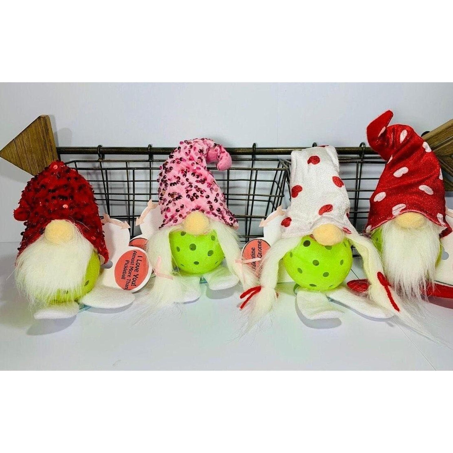Large Custom Valentine's Pickleball Gnome Pickleball Valentine's Gifts And Unique Home Decor