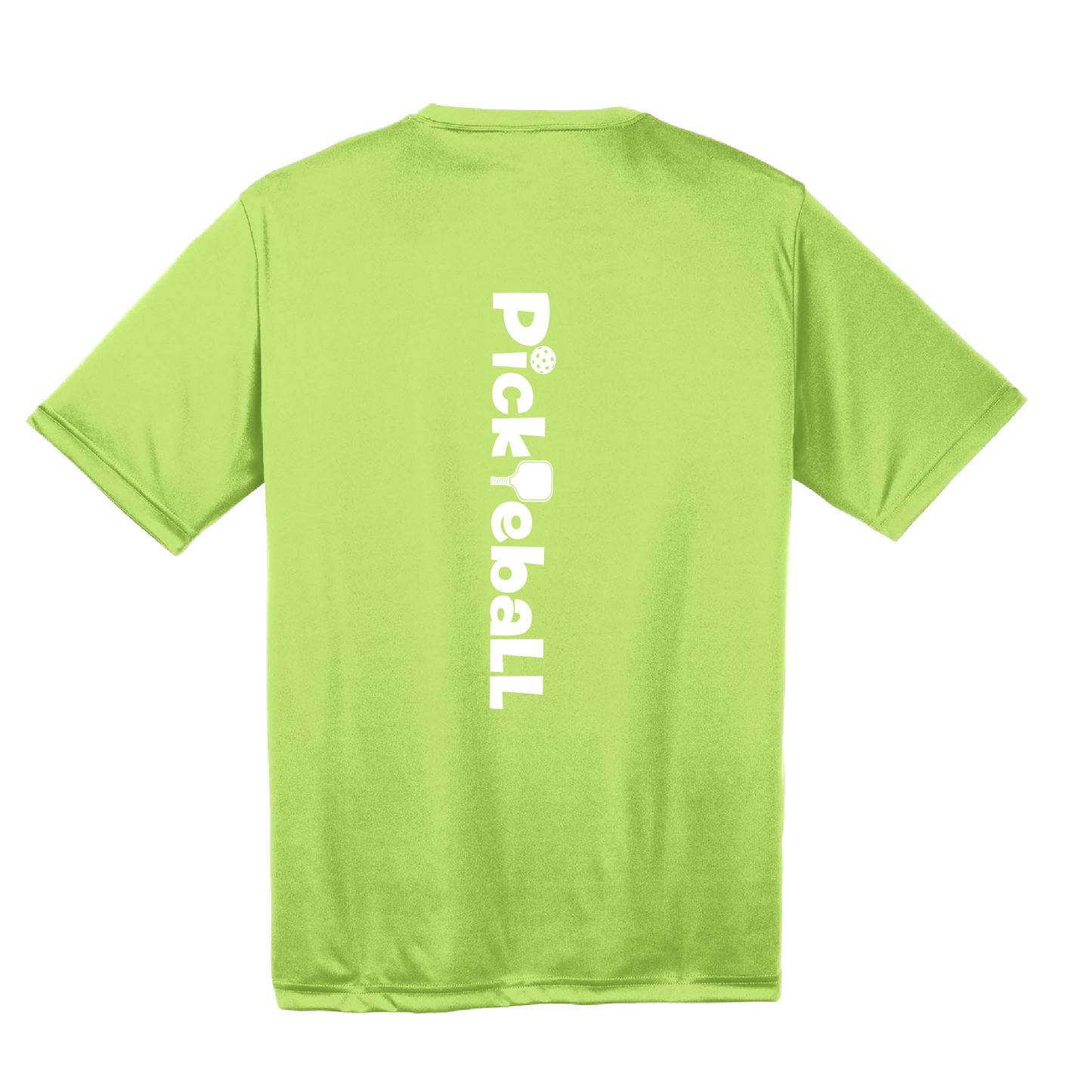 Pickleball Design: Pickleball Horizontal Customizable Location Men's Style: Short-Sleeve Shirts are lightweight, roomy and highly breathable. These moisture-wicking shirts are designed for athletic performance. They feature PosiCharge technology to lock in color and prevent logos from fading. Removable tag and set-in sleeves for comfort.