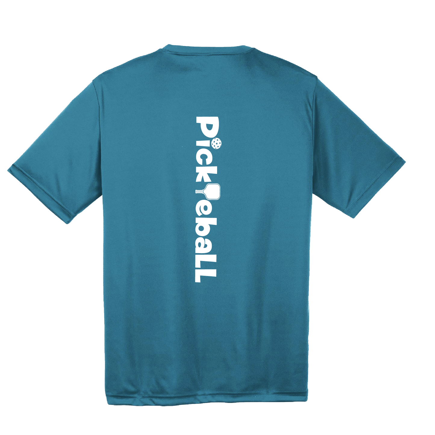 Pickleball Design: Pickleball Horizontal Customizable Location Men's Style: Short-Sleeve Shirts are lightweight, roomy and highly breathable. These moisture-wicking shirts are designed for athletic performance. They feature PosiCharge technology to lock in color and prevent logos from fading. Removable tag and set-in sleeves for comfort.