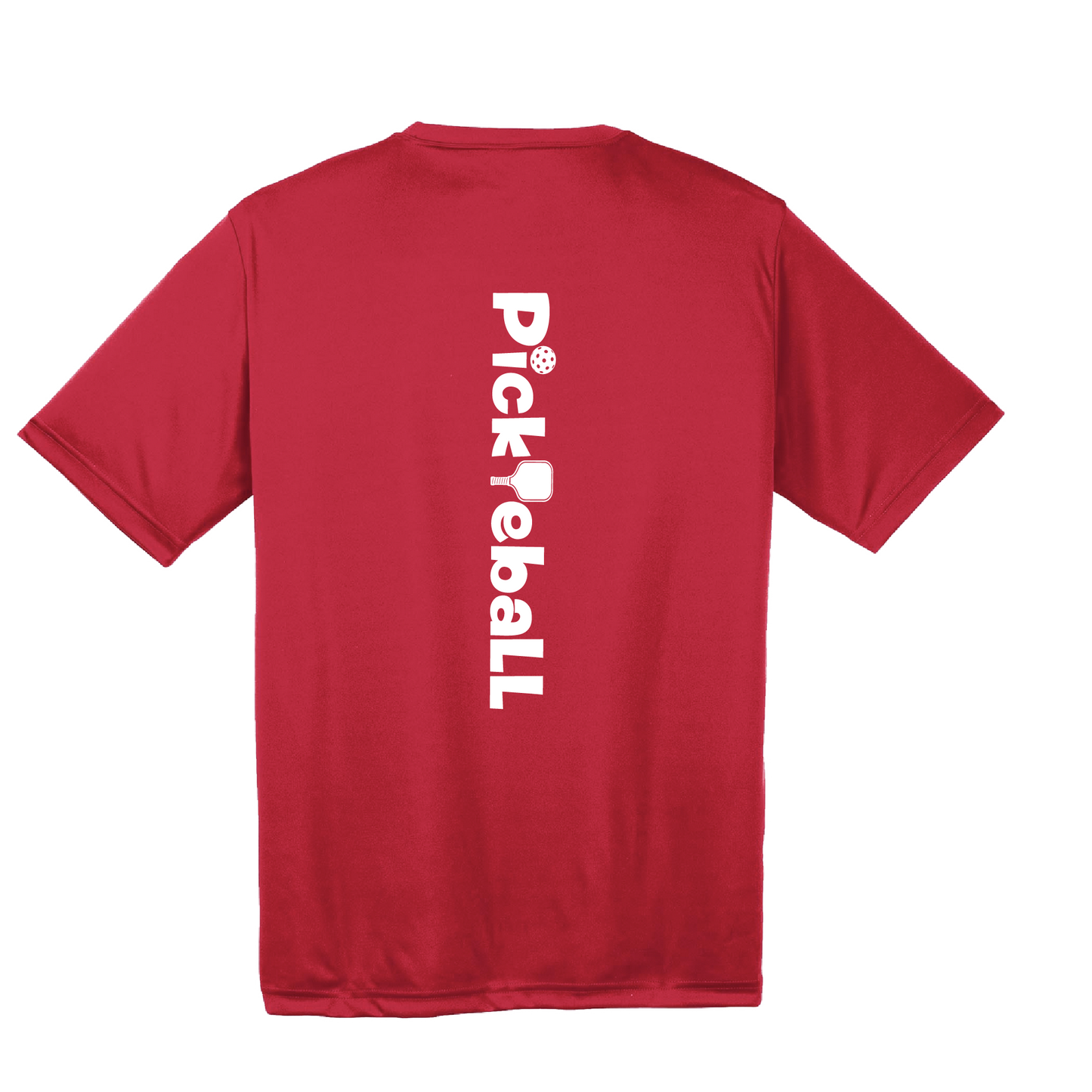 Pickleball Design: Pickleball Horizontal Customizable Location Men's Style: Short-Sleeve Shirts are lightweight, roomy and highly breathable. These moisture-wicking shirts are designed for athletic performance. They feature PosiCharge technology to lock in color and prevent logos from fading. Removable tag and set-in sleeves for comfort.