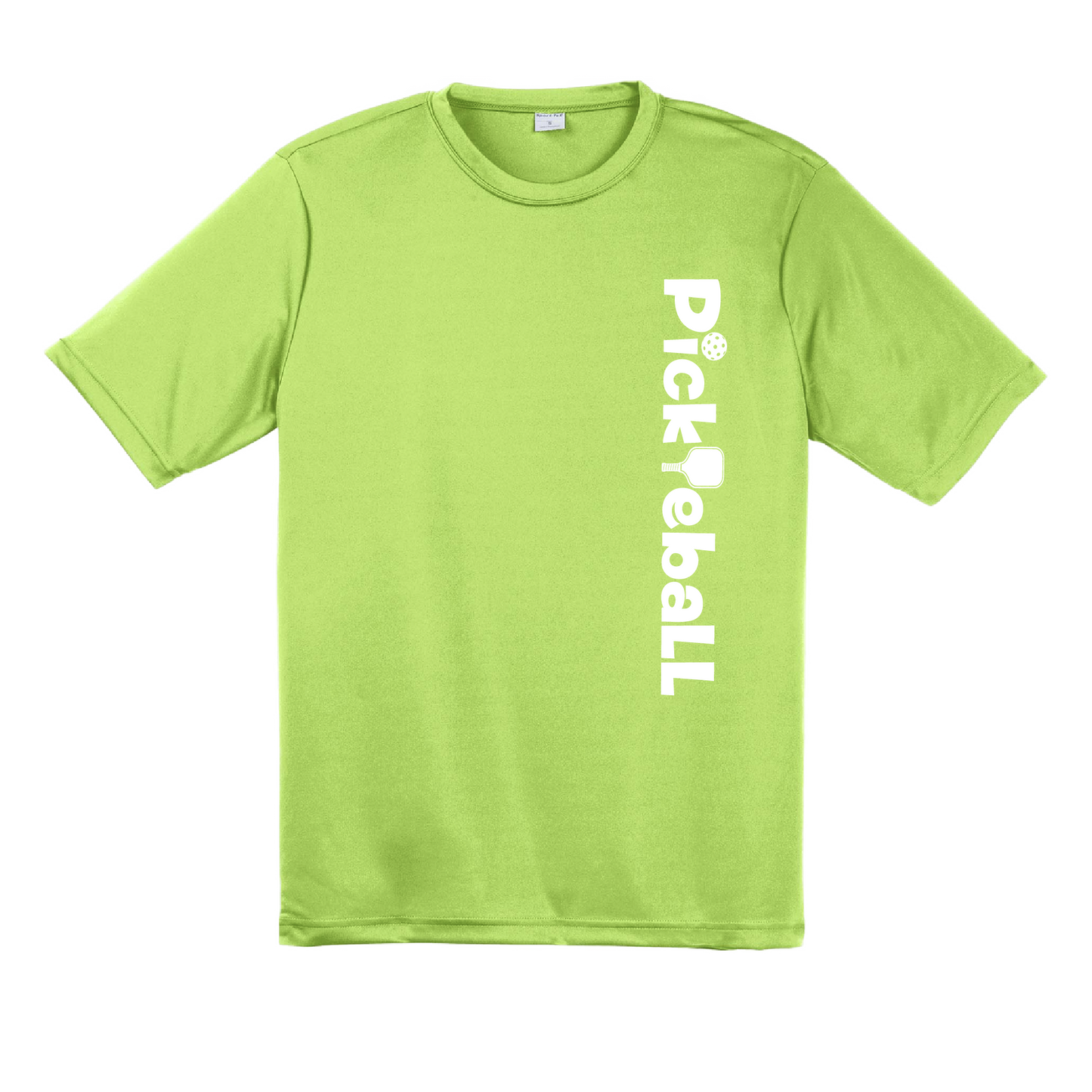 Pickleball Design: Pickleball Horizontal Customizable Location Men's Style: Short-Sleeve Shirts are lightweight, roomy and highly breathable. These moisture-wicking shirts are designed for athletic performance. They feature PosiCharge technology to lock in color and prevent logos from fading. Removable tag and set-in sleeves for comfort.