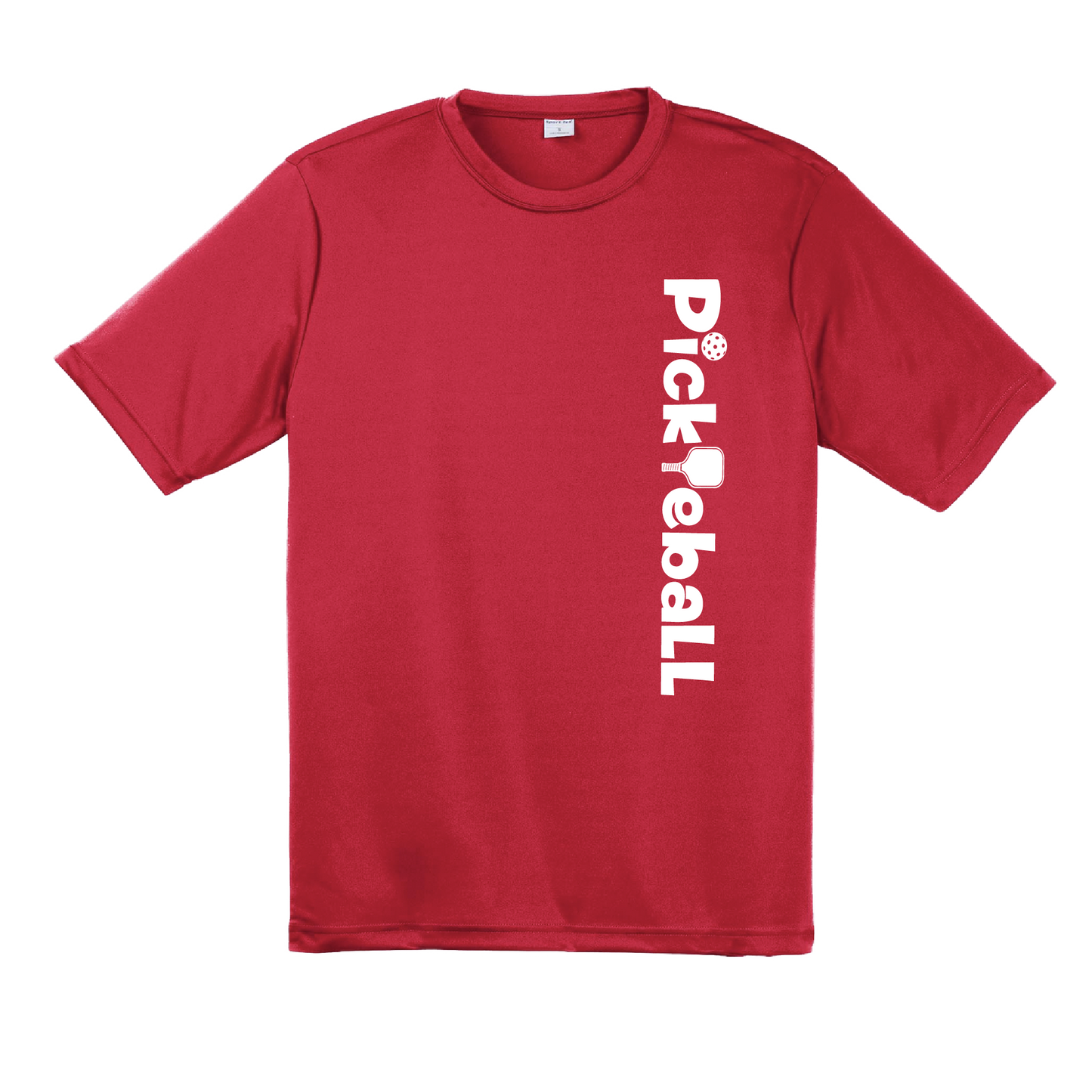 Pickleball Design: Pickleball Horizontal Customizable Location Men's Style: Short-Sleeve Shirts are lightweight, roomy and highly breathable. These moisture-wicking shirts are designed for athletic performance. They feature PosiCharge technology to lock in color and prevent logos from fading. Removable tag and set-in sleeves for comfort.