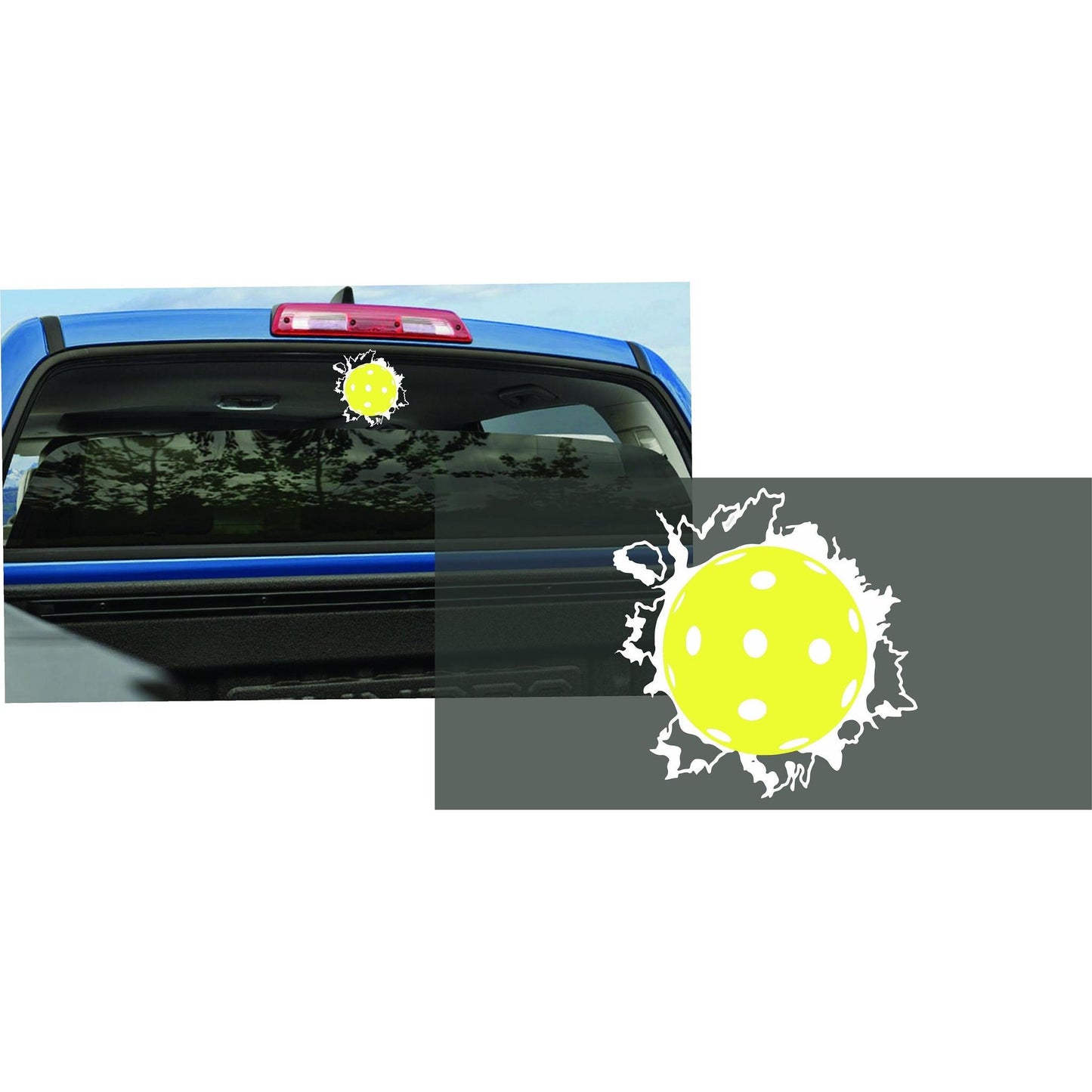 Pickleball Broken Window | Pickleball Car Decal And Pickleball Sticker