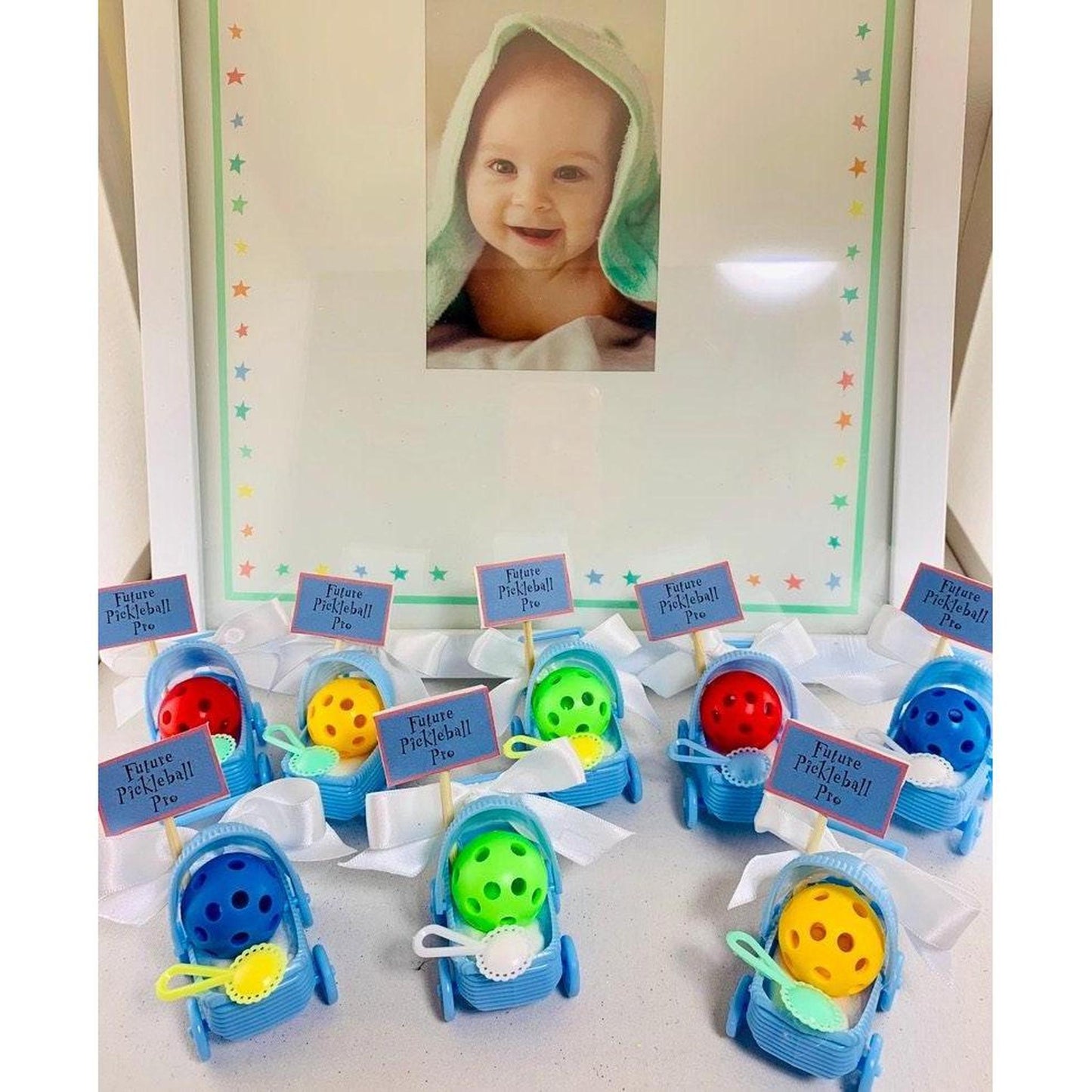 Pickleball Carriage Baby Shower Favors (Set Of 6) | Fun Pickleball Gifts