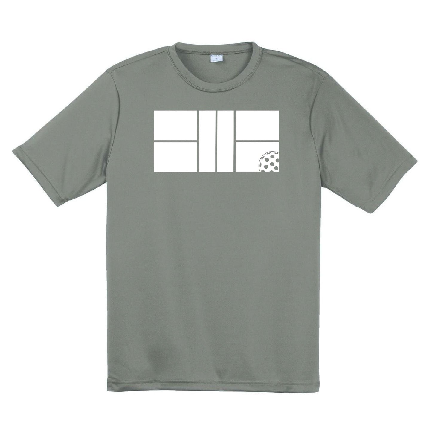Pickleball Court | Clearance Men’s Short Sleeve Pickleball Performance T-Shirt | 100% Polyester