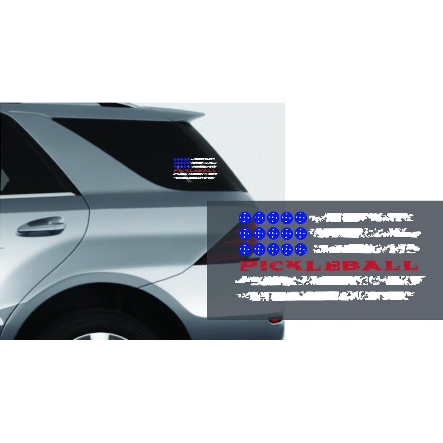 Pickleball Flag | Pickleball Car Decal And Pickleball Sticker