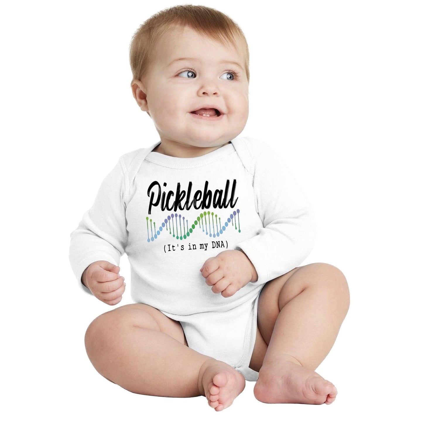Pickleball Is In My DNA | Infant Long Sleeve Onesie | 100% Cotton