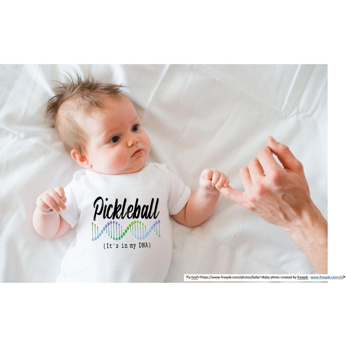 Pickleball Is In My DNA | Infant Short Sleeve Onesie | 100% Cotton