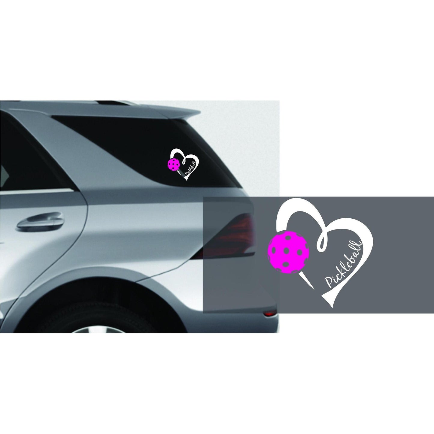 Pickleball Love (Pink & Purple) | Pickleball Car Decal And Pickleball Sticker