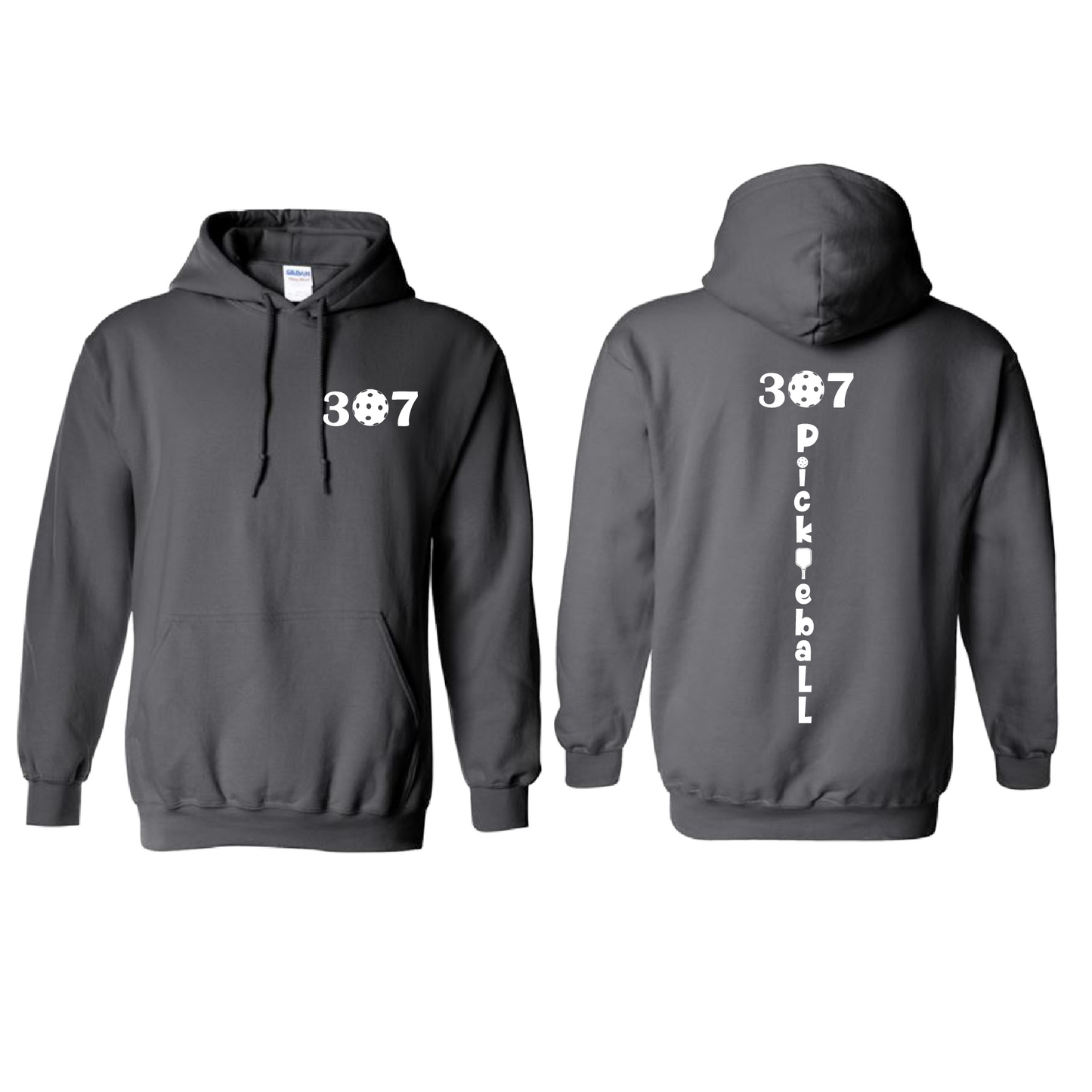 Design: 307 Wyoming Pickleball Club Unisex Hooded Sweatshirt: Moisture-wicking, double-lined hood, front pouch pocket. This unisex hooded sweatshirt is ultra comfortable and soft. Stay warm on the Pickleball courts while being that hit with this one of kind design.