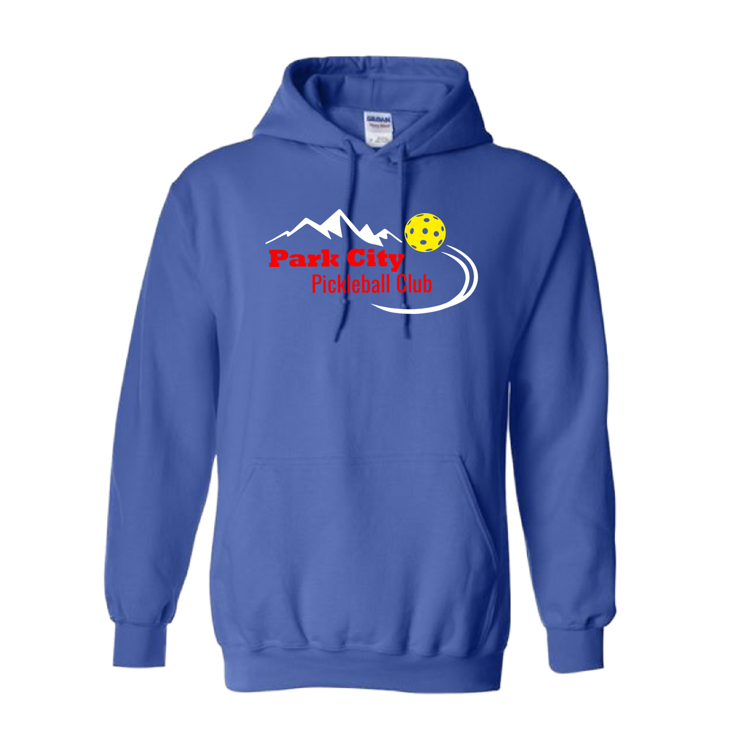Pickleball Design: Park City Pickleball Club (red words) Unisex Hooded Sweatshirt: Moisture-wicking, double-lined hood, front pouch pocket. This unisex hooded sweatshirt is ultra comfortable and soft. Stay warm on the Pickleball courts while being that hit with this one of kind design.
