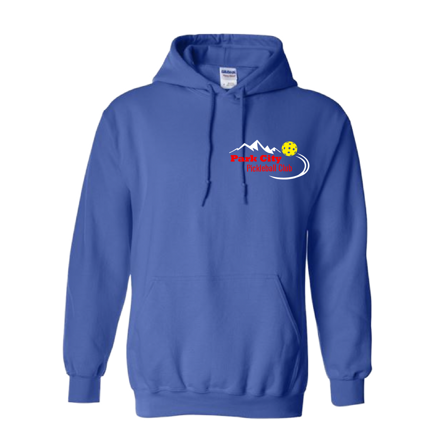Pickleball Design: Park City Pickleball Club (red words) Unisex Hooded Sweatshirt: Moisture-wicking, double-lined hood, front pouch pocket. This unisex hooded sweatshirt is ultra comfortable and soft. Stay warm on the Pickleball courts while being that hit with this one of kind design.