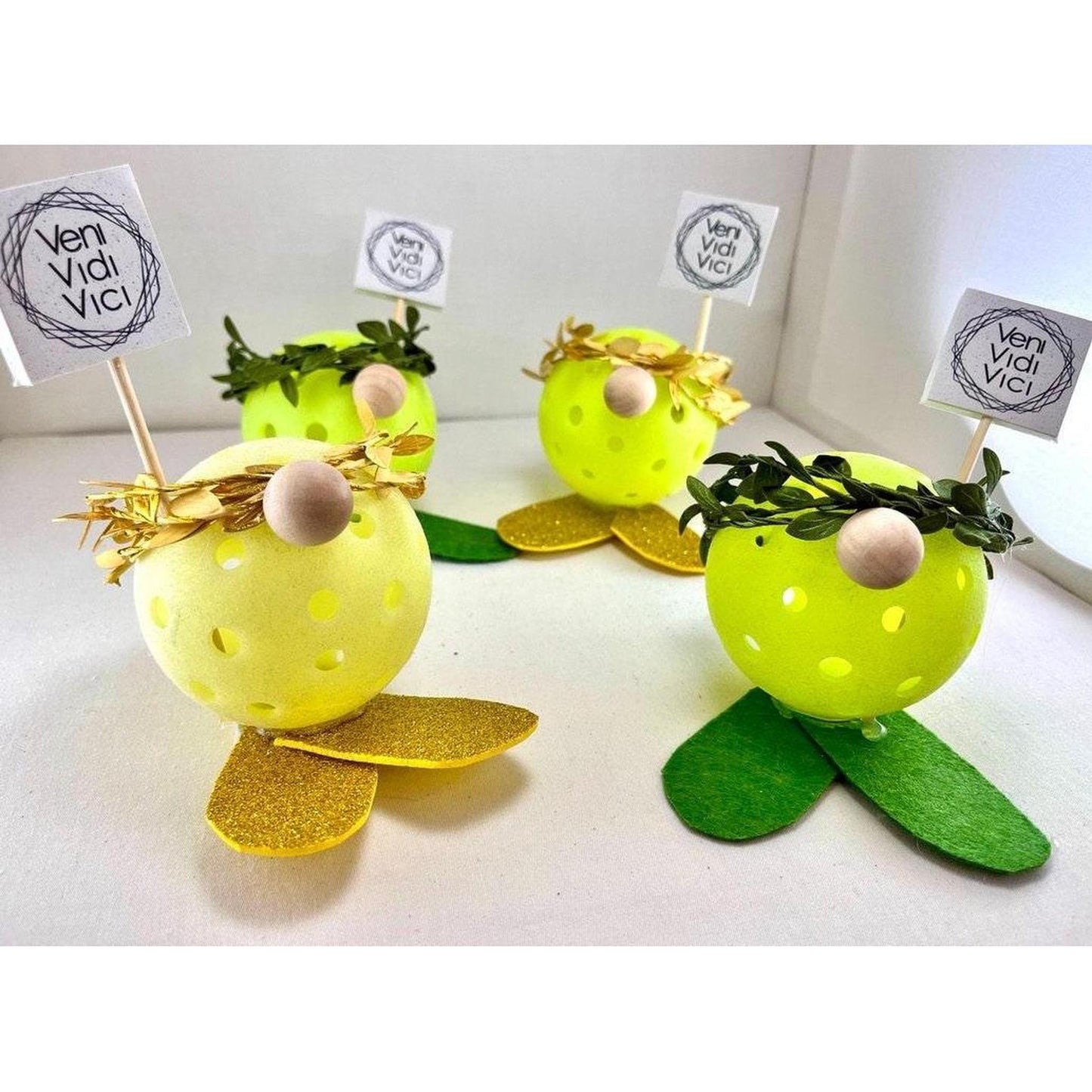 Veni Vidi Vici Pickleball Ceasar Gnomes | Fun Pickleball Gifts