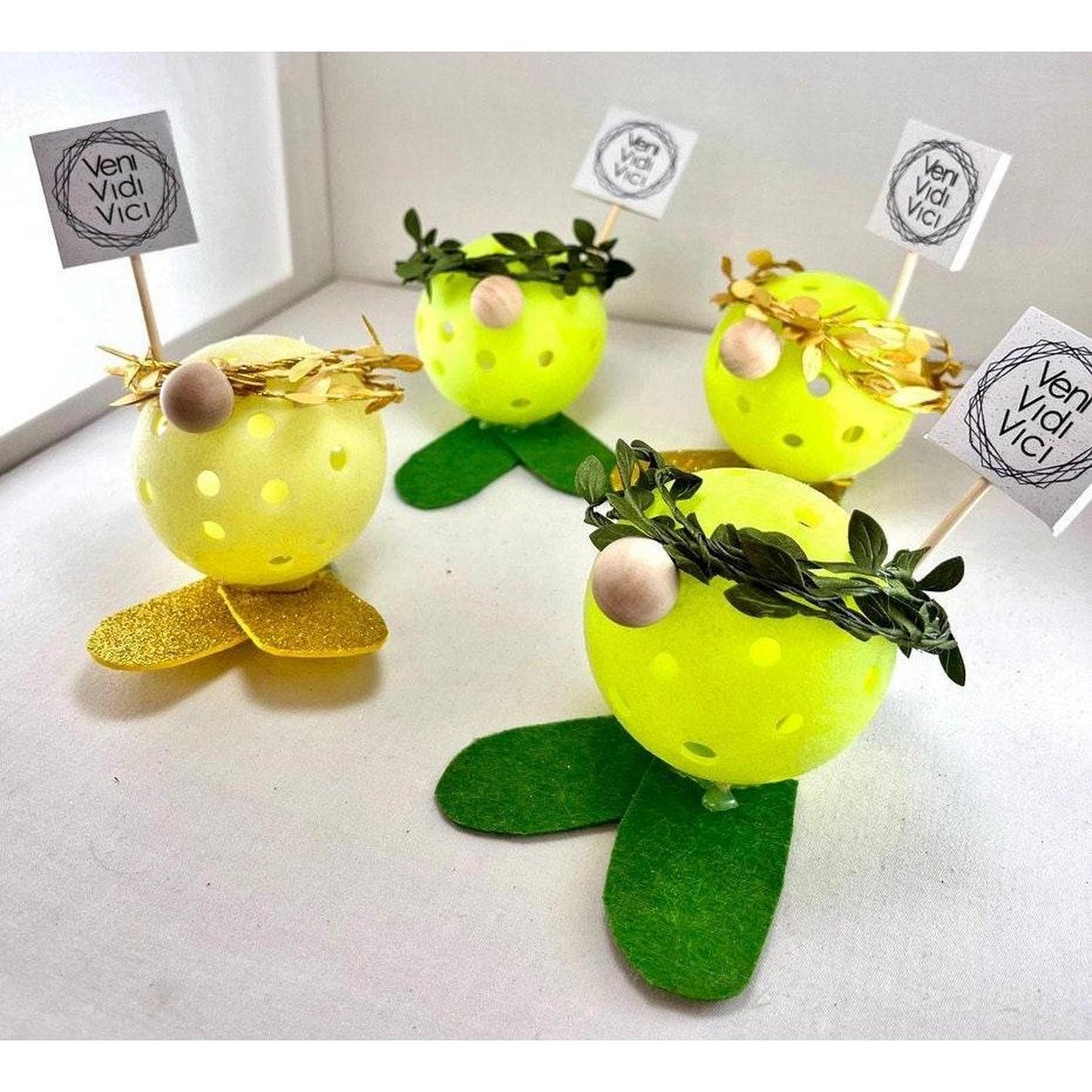 Veni Vidi Vici Pickleball Ceasar Gnomes | Fun Pickleball Gifts