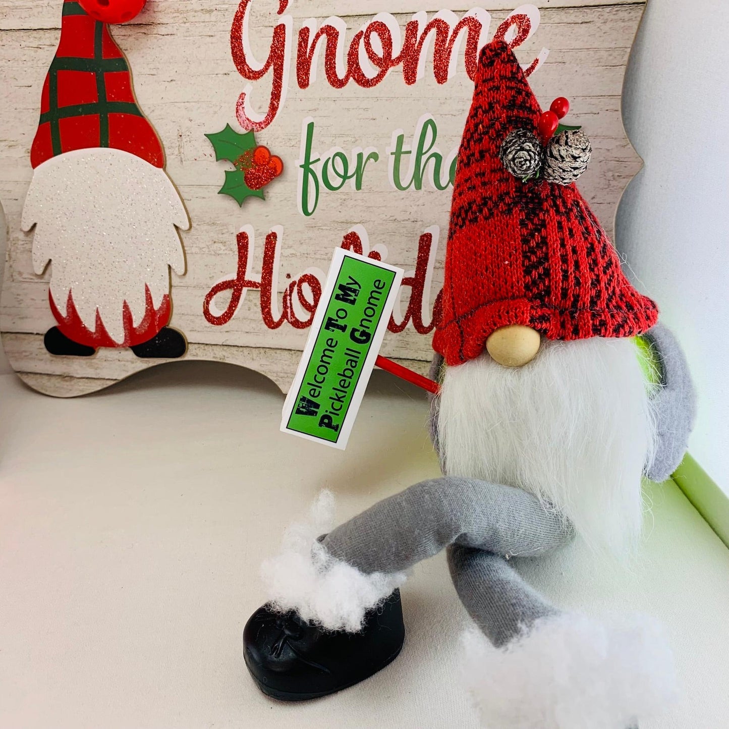 Welcome Home Pickleball Gnomes | Pickleball Christmas Gifts And Decor