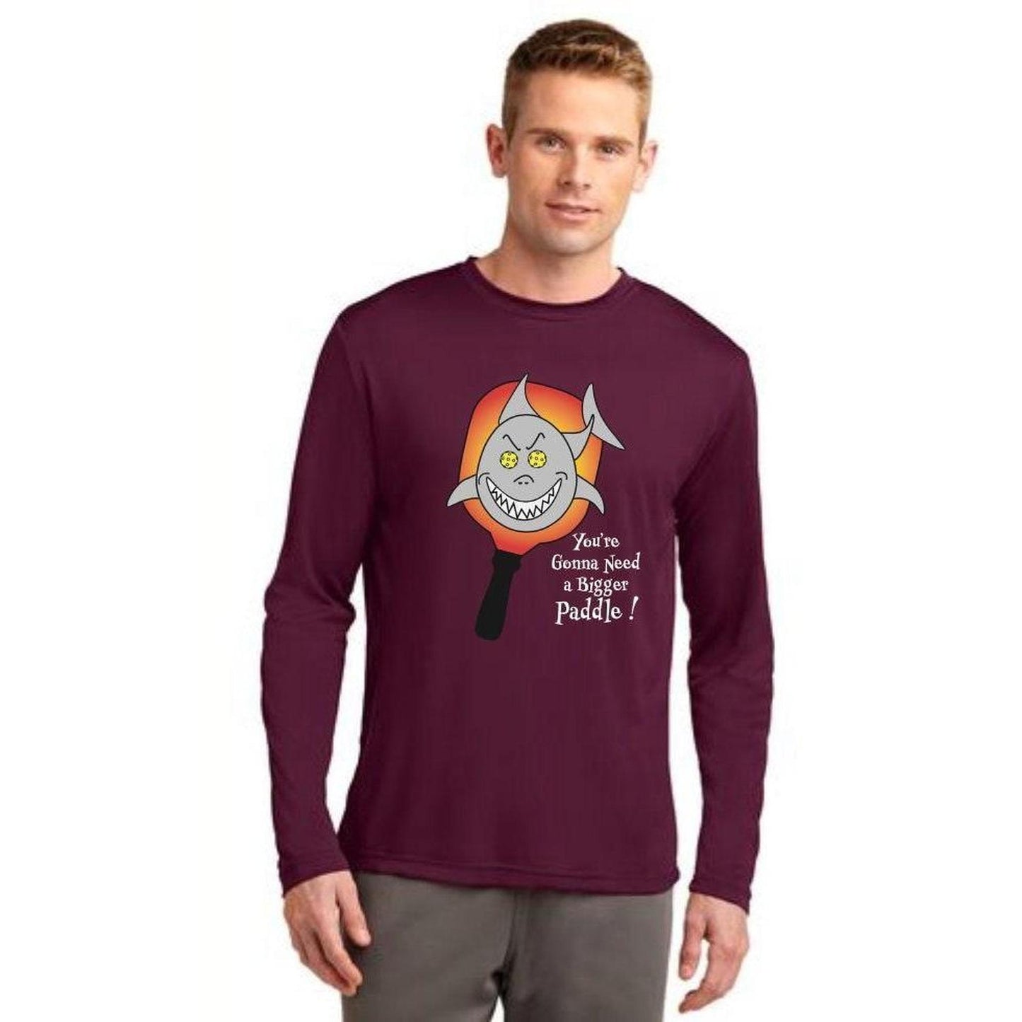 You're Gonna Need A Bigger Paddle | Clearance Men's Long Sleeve Athletic Performance T-Shirt | 100% Polyester