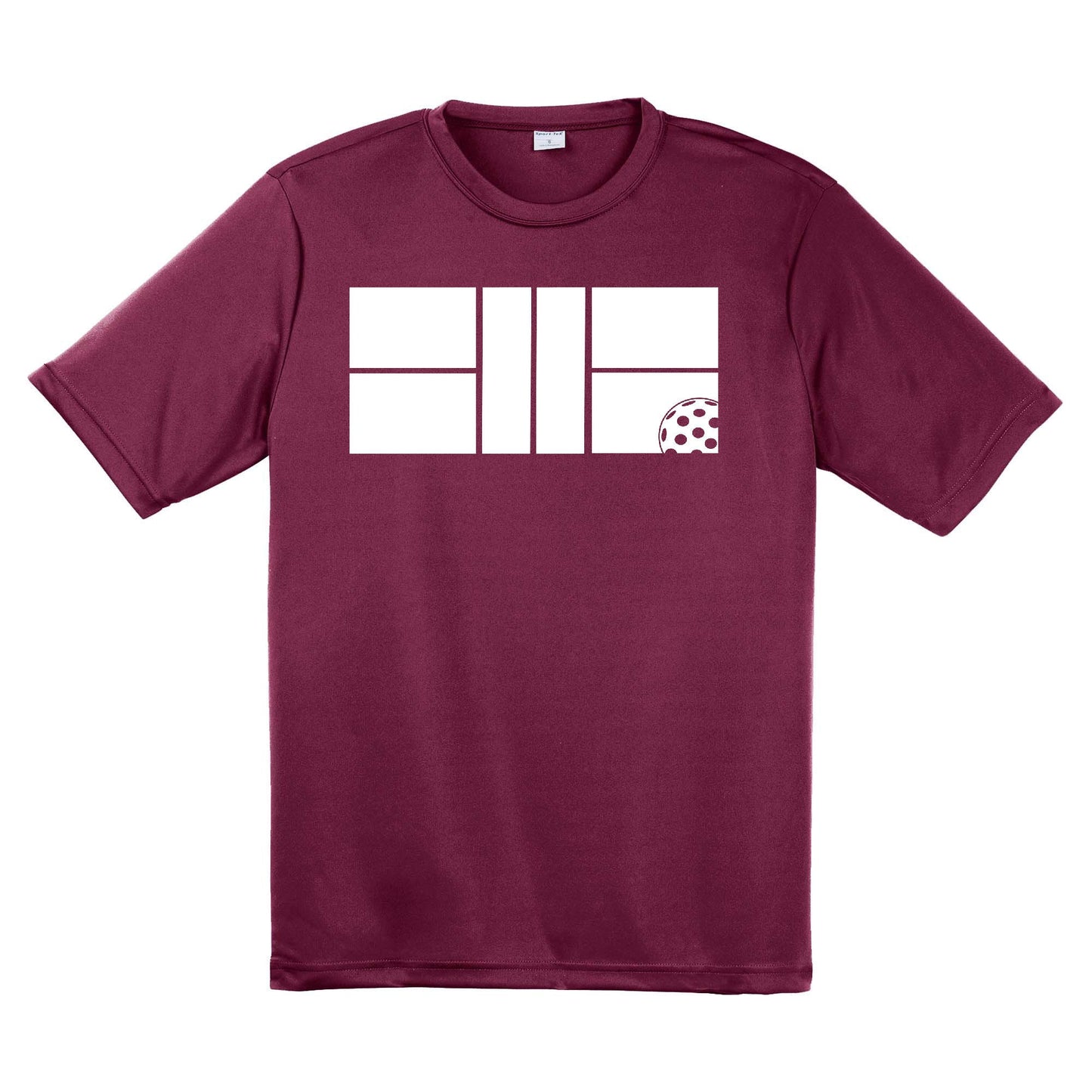 Pickleball Design - Pickleball Court with Pickleball Men’s Short Sleeve Shirt for Pickleball Super fun shirt for all Pickleball players to show off their love for the sport. Brand new design!! Lightweight, roomy and highly breathable, these moisture-wicking, value-priced tees feature PosiCharge technology to lock in color and prevent logos from fading.