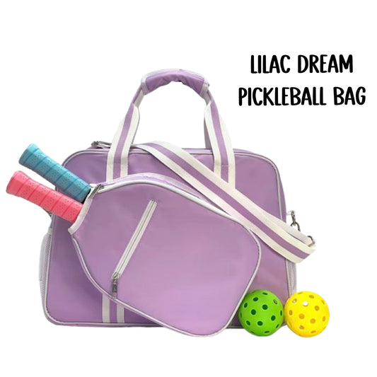 "Lilac Dream" Purple Pickleball Bag (Free Customizable) | Pickleball Sports Bag | Medium Size Court Bag