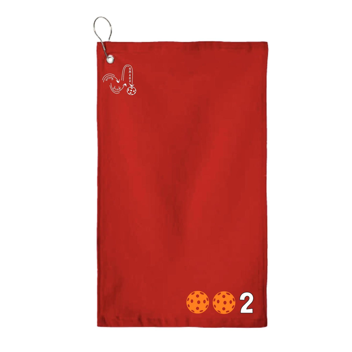 Pickleball Court Towel with Grommet & Hook – Sports Towel - Custom Pickleballs Color