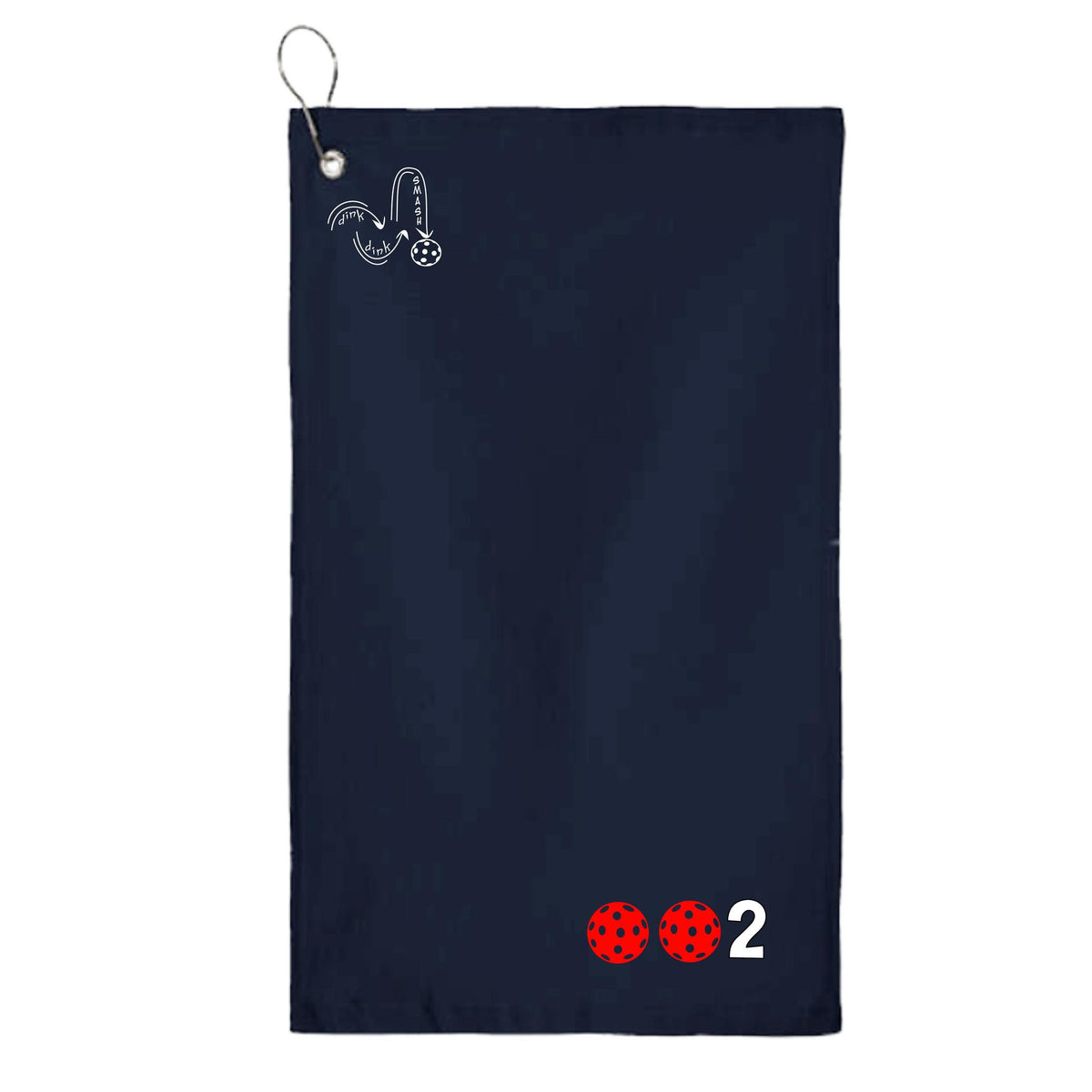 Pickleball Court Towel with Grommet & Hook – Sports Towel - Custom Pickleballs Color